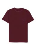  Áo Thun Không Cổ Burgundy Crew Pocket Tee Benjamin Barker 
