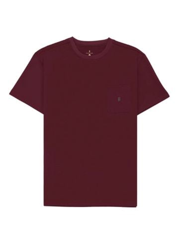 Áo Thun Không Cổ Burgundy Crew Pocket Tee Benjamin Barker