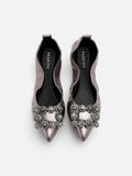  Giày Búp Bê Nữ Pazzion Helene Crystal Buckle Foldable Flats 