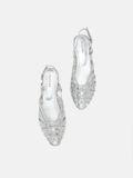  Giày Búp Bê Nữ Pazzion Rebekah Strappy Metallic Slingback Flats 