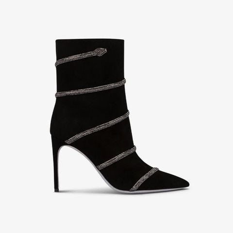 Giày Boots Nữ Rene Caovilla Cleo Crystal Booties 100 mm