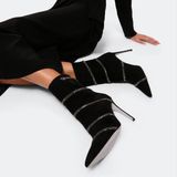  Giày Boots Nữ Rene Caovilla Cleo Crystal Booties 100 mm 