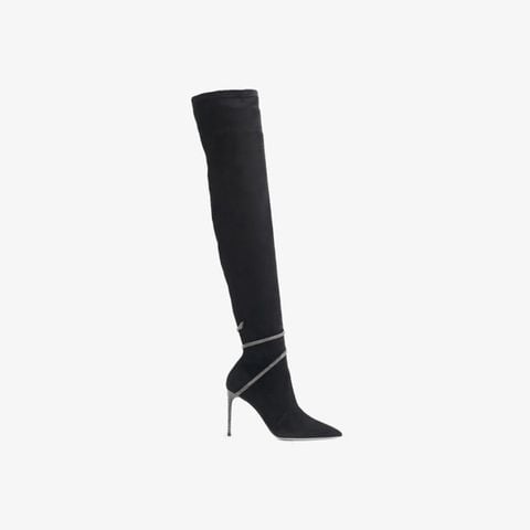 Giày Boots Nữ Rene Caovilla Suede Thigh-High Boots