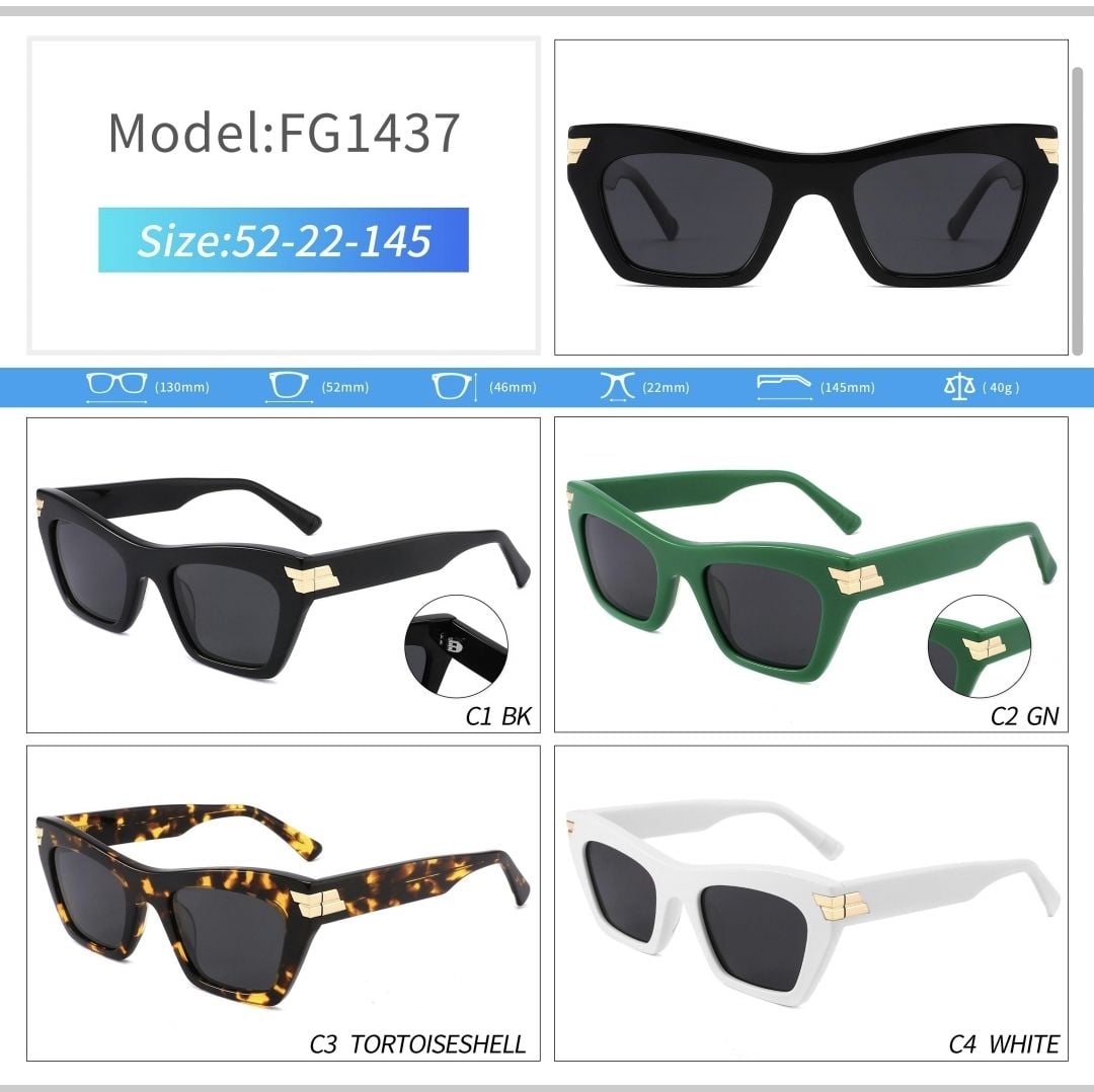  FG 1437  Kính mát phân cực  Polarized Sunglasses -acetate frame 