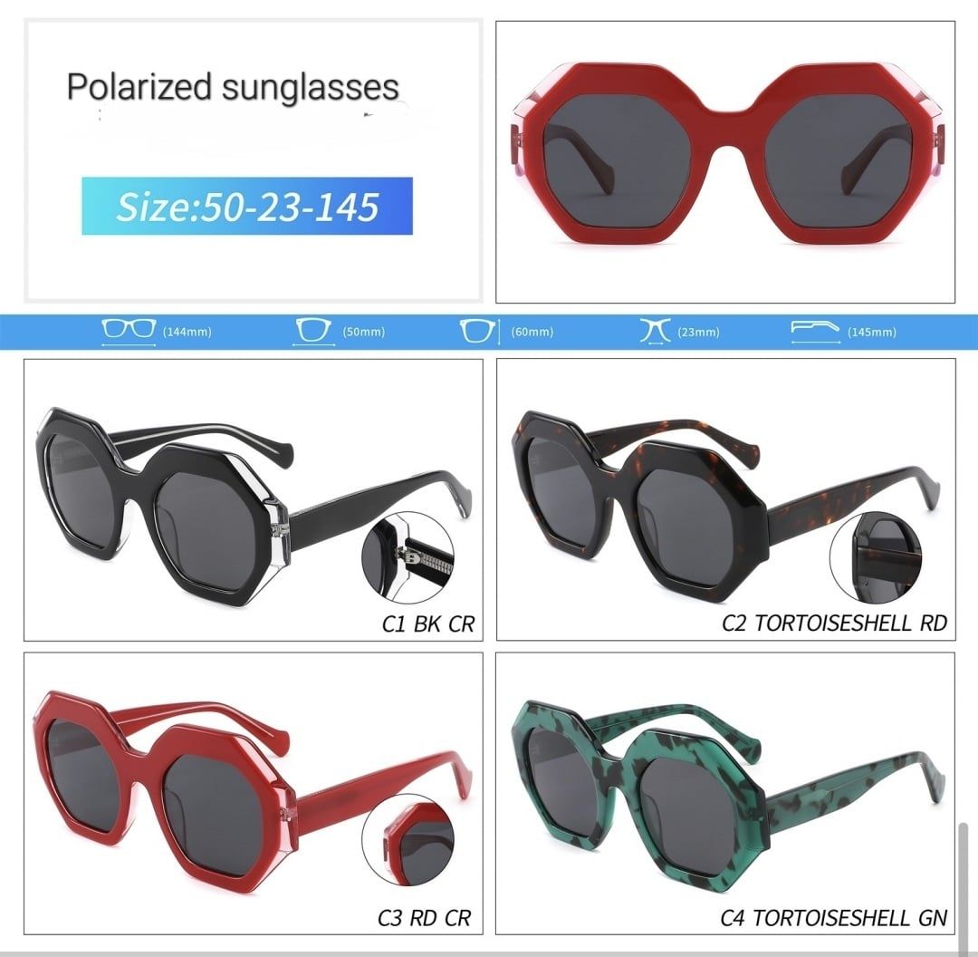  FG 1453 TUS Kính mát phân cực  Polarized Sunglasses -acetate frame 