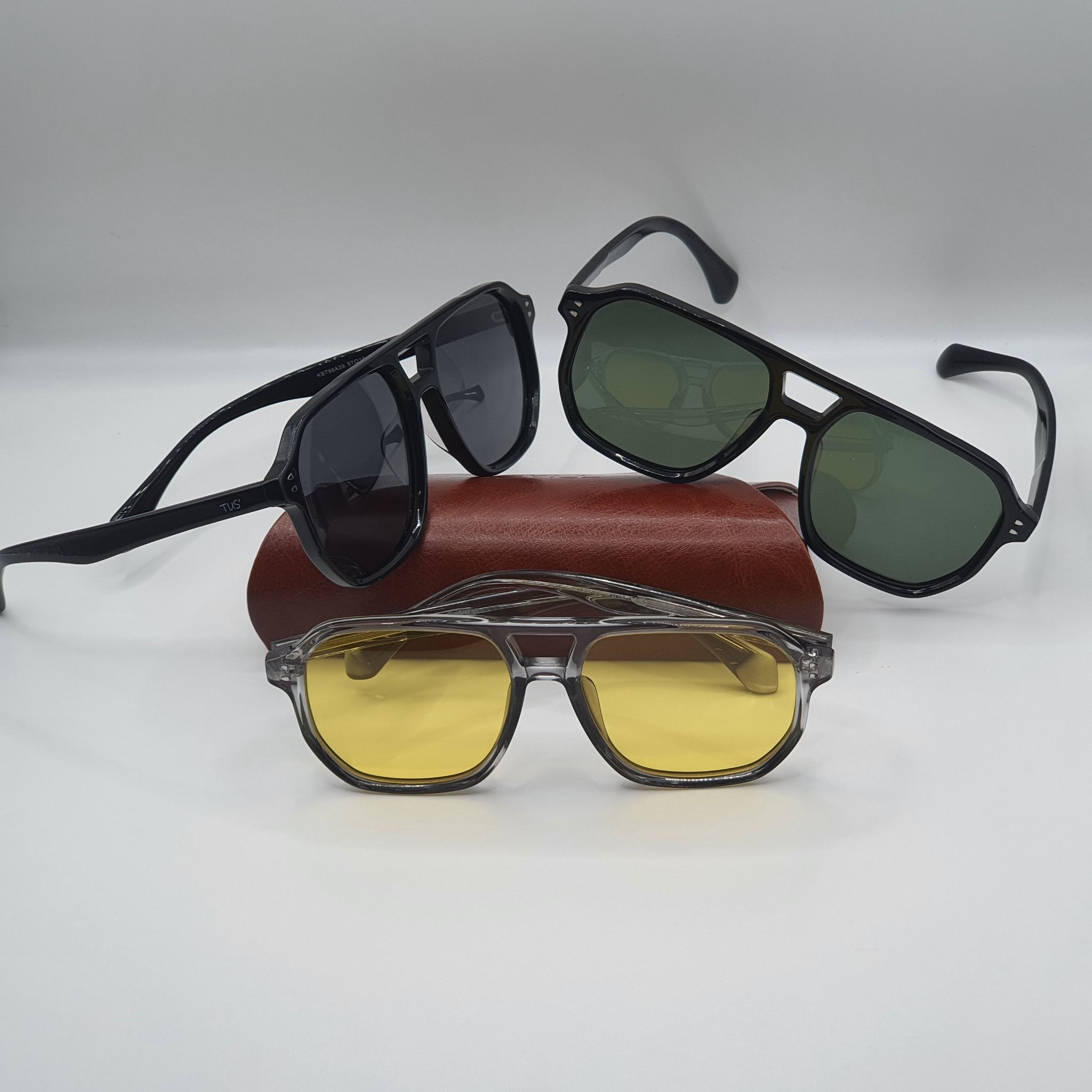  KBT 98A39 #Kính Mát Phân Cực Nam Vuông 2 Cầu _Male Polarized Sunglasses 