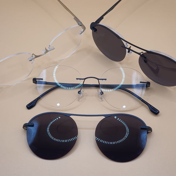  Gọng Khoan Ốc tròn round rimless clipons Tus DC3074 