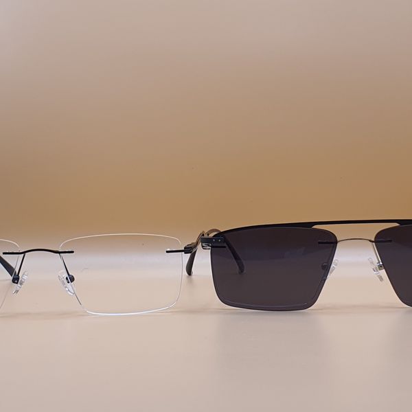  Gọng Khoan Ốc  Vuông square rimless Clipons Tus DC3069 