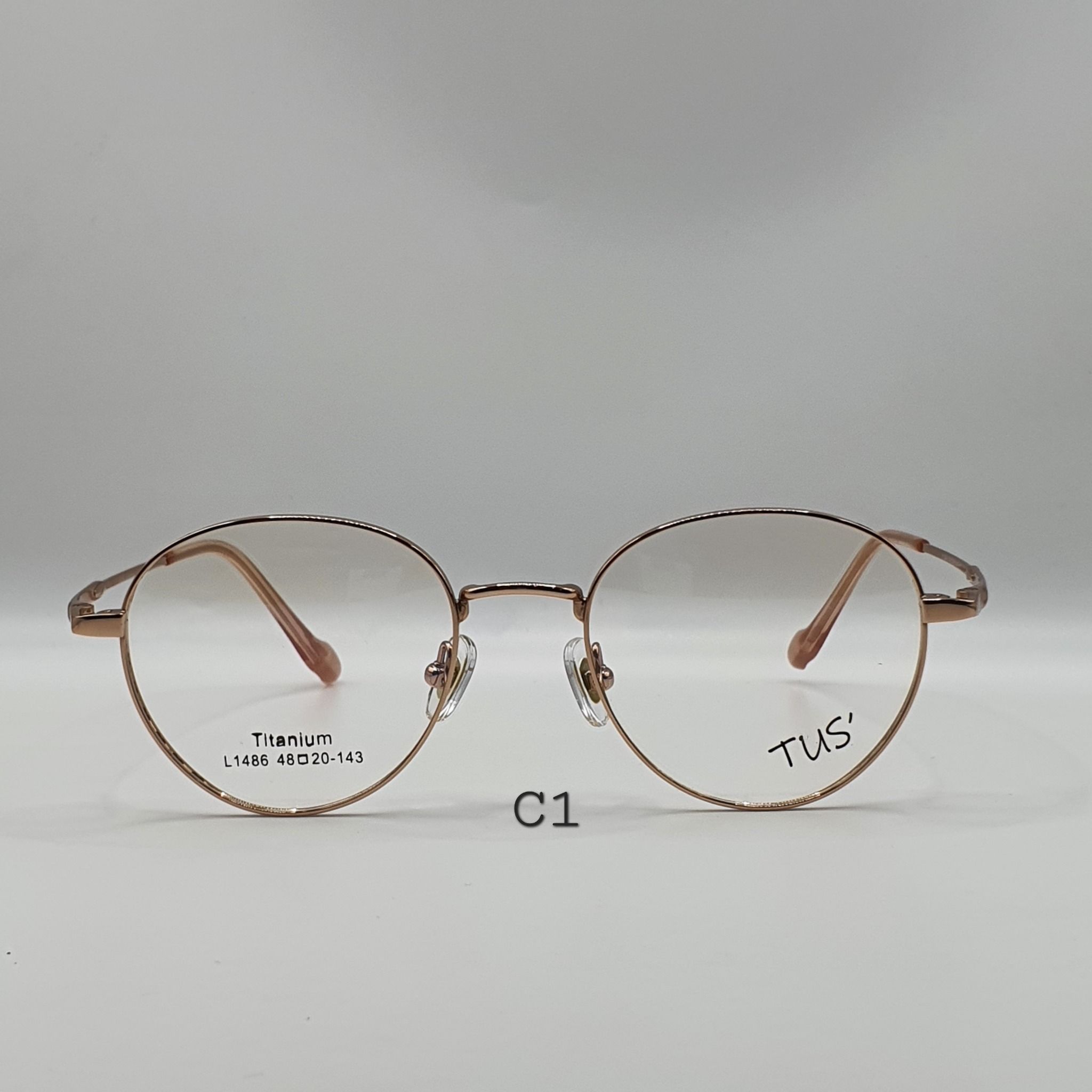  Gọng Xi Titanium L 1486 tròn lai ovan optical frame. 