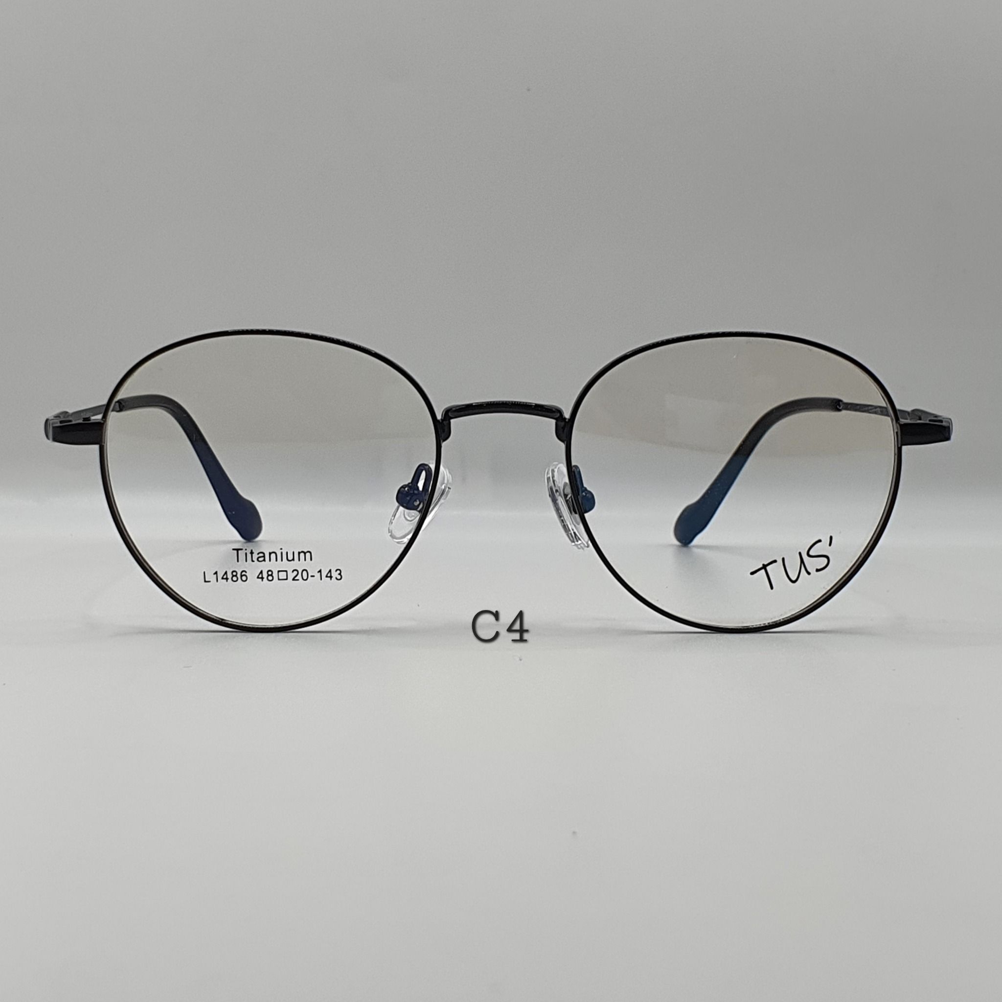  Gọng Xi Titanium L 1486 tròn lai ovan optical frame. 