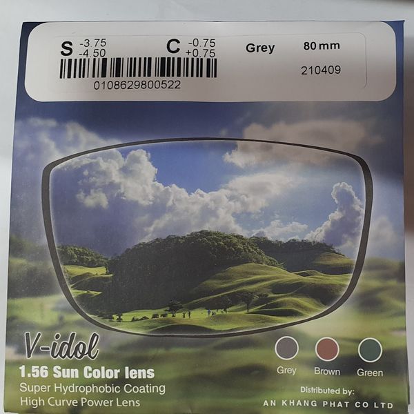  1.56 v-idol high curve sun color ( single vision- đơn tròng ) ( cặp pairs) 