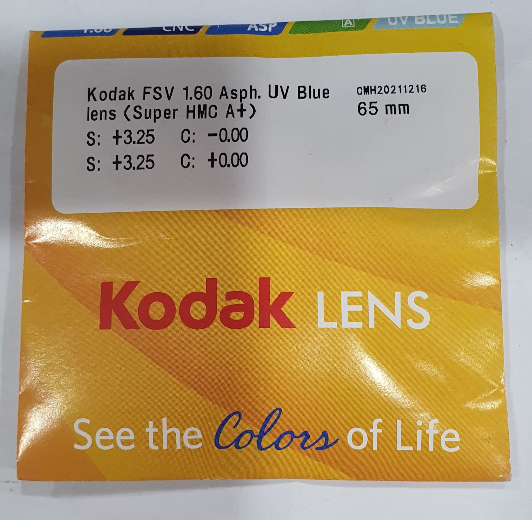  ASP Kodak UV Blue Lens { đơn tròng - single vision lens } 