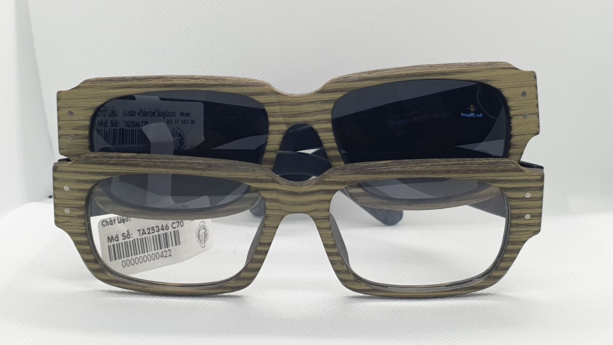  Gọng nhựa giả gỗ TA 25346 Acetate 