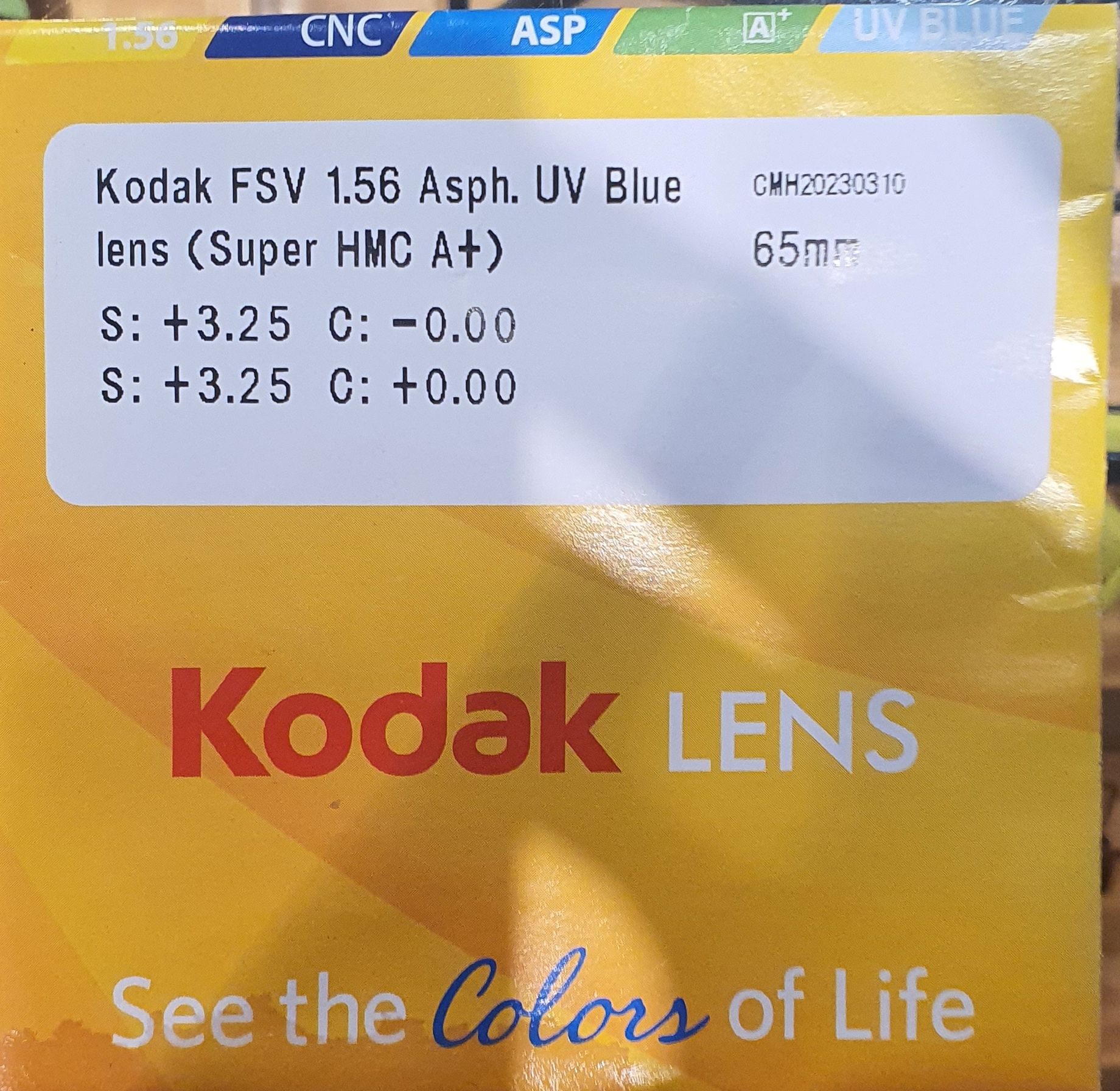  ASP Kodak UV Blue Lens { đơn tròng - single vision lens } 
