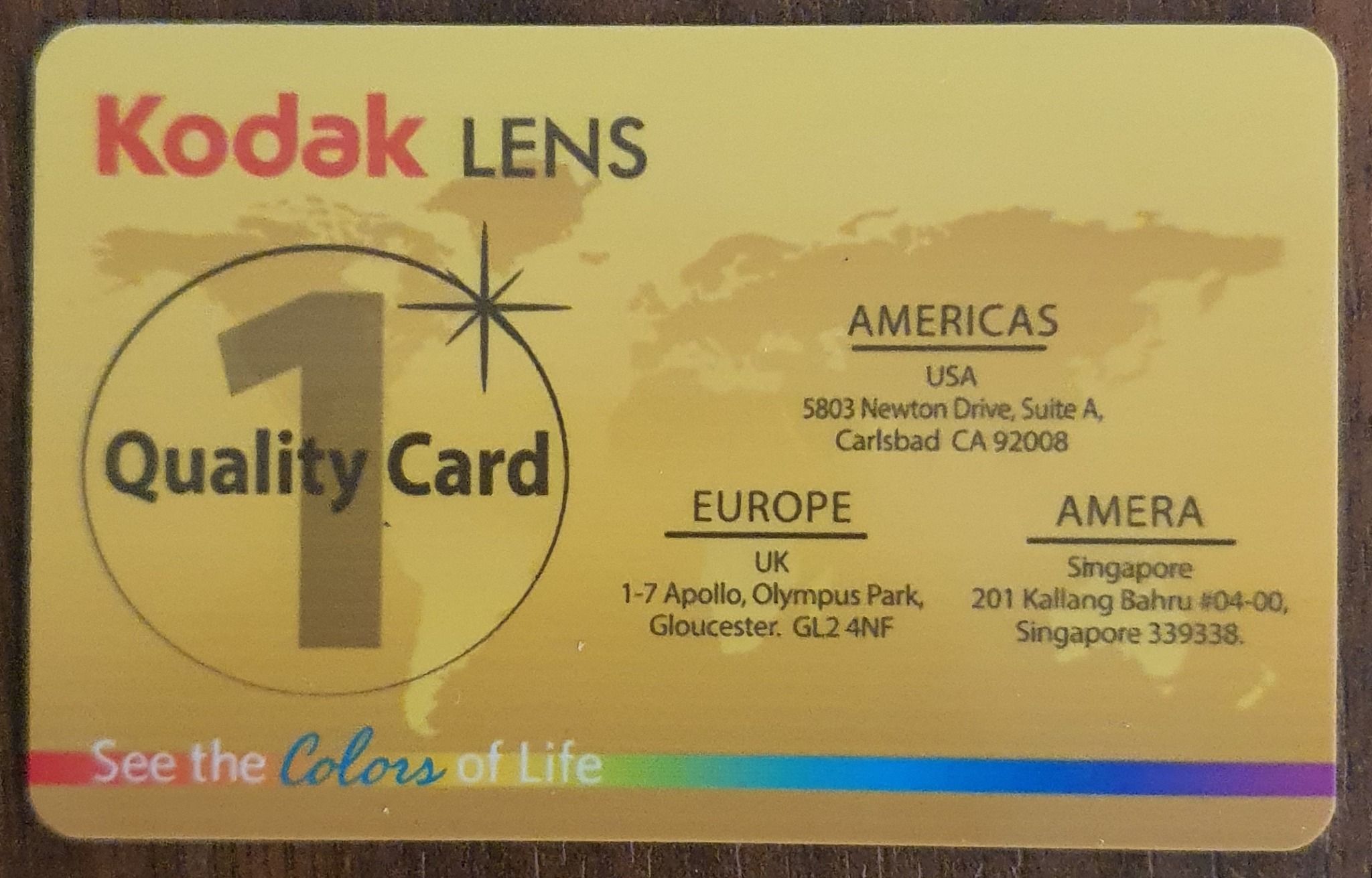  ASP Kodak UV Blue Lens { đơn tròng - single vision lens } 