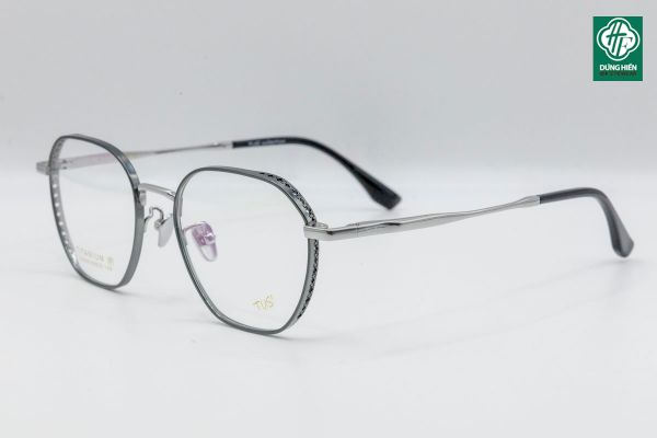  22009 Gọng xi 100% titanium lục giác hexagon 