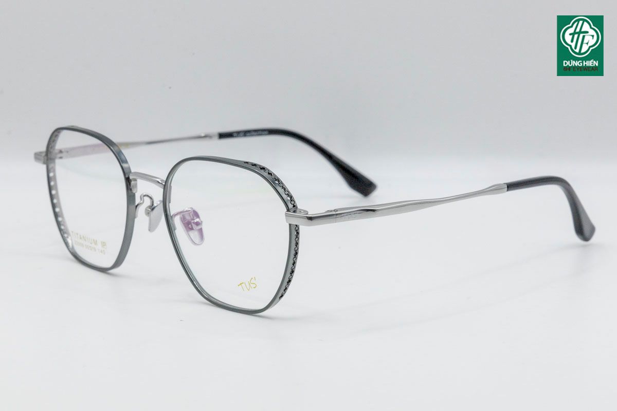  22009 Gọng xi 100% titanium lục giác hexagon 