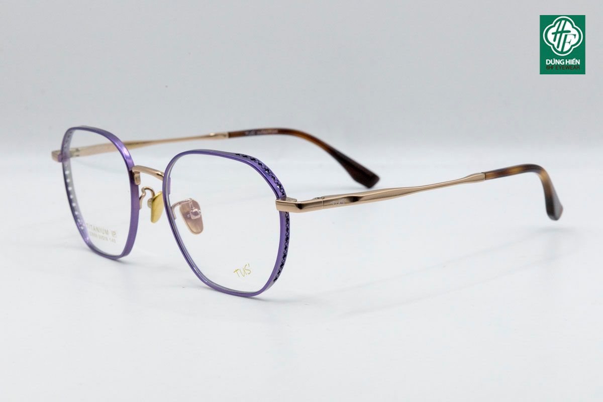  22009 Gọng xi 100% titanium lục giác hexagon 