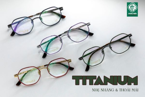  22011 Gọng xi 100% titanium lục giác hexagon 