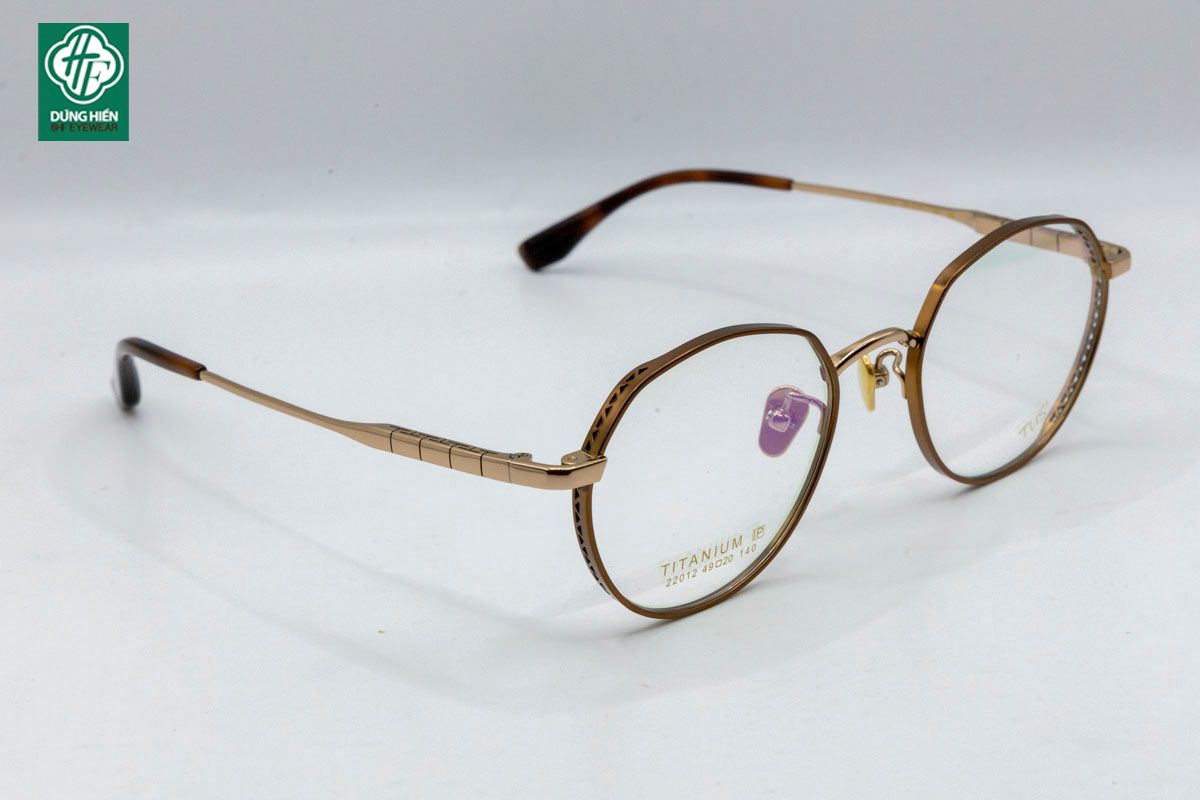  22012 Gọng xi 100% titanium dáng bán tròn (half round) 