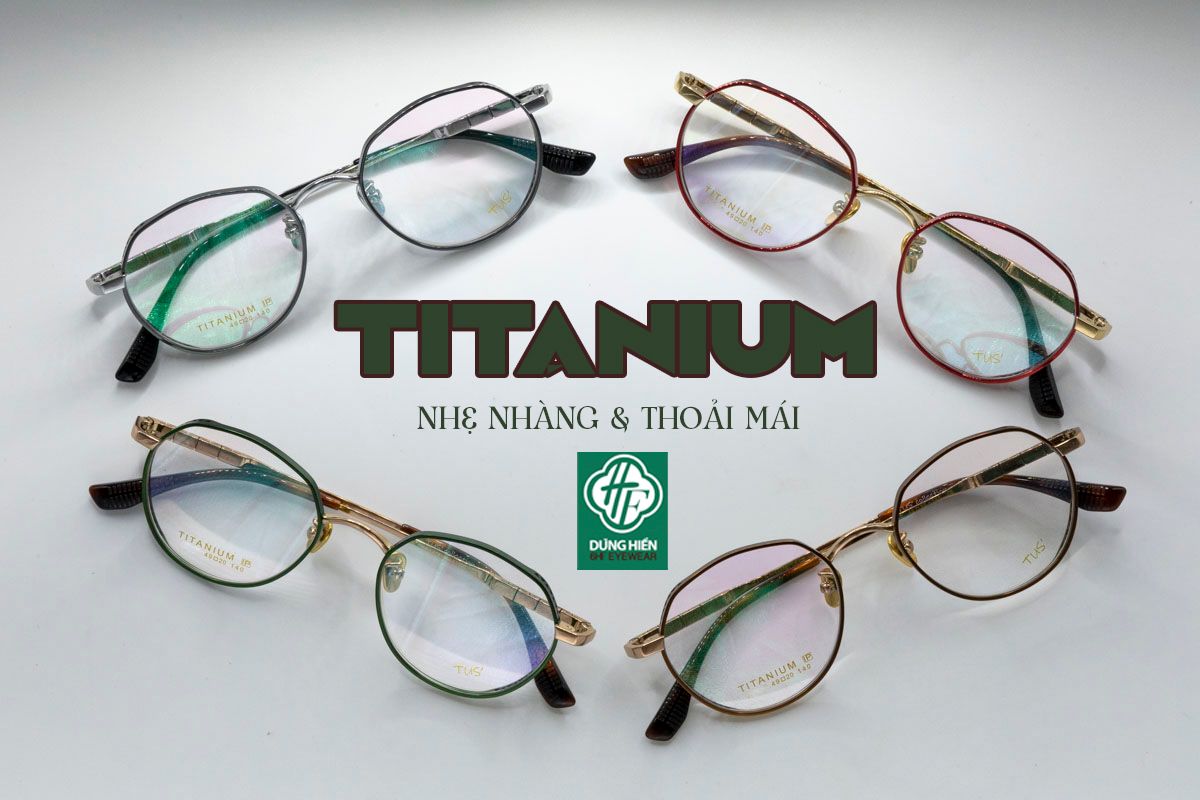  22012 Gọng xi 100% titanium dáng bán tròn (half round) 