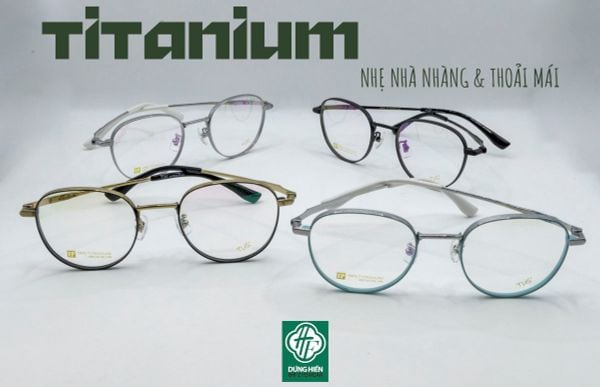  # 53004 Gọng xi titanium 100%   ( round) tròn ovan 