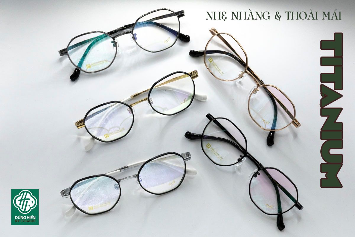  61010 Gọng xi 100% titanium ( vuông+  lục giác hexagon 