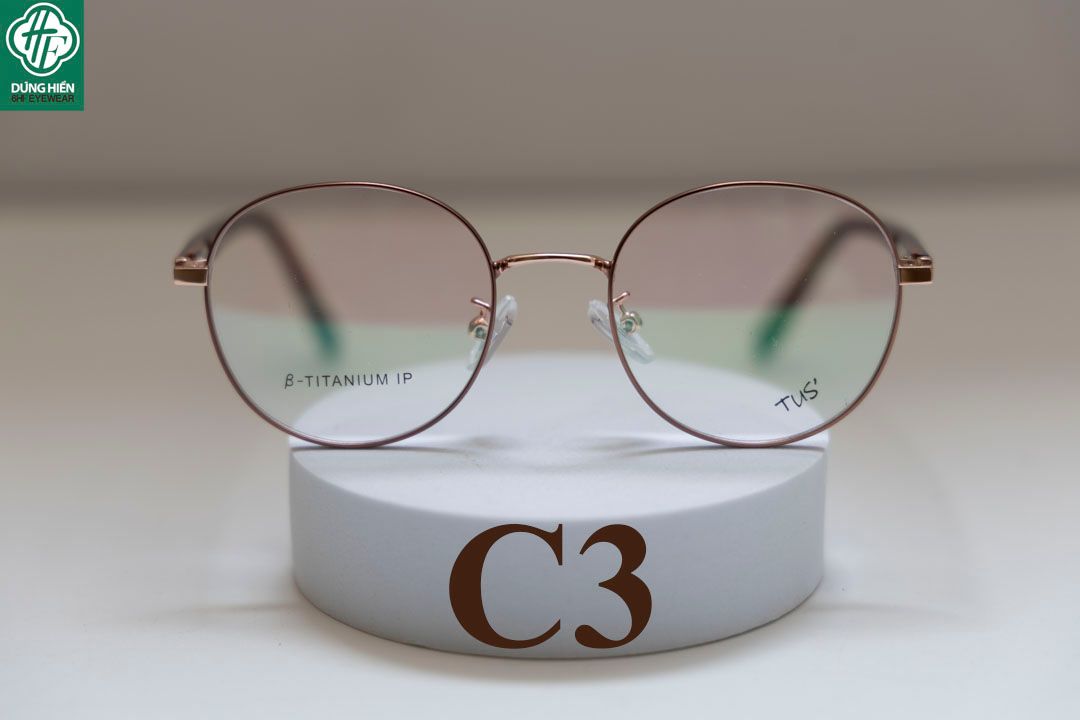  620 # Gọng hợp kim -IP Stainless steel eyeglasses (  tròn - round shape) 