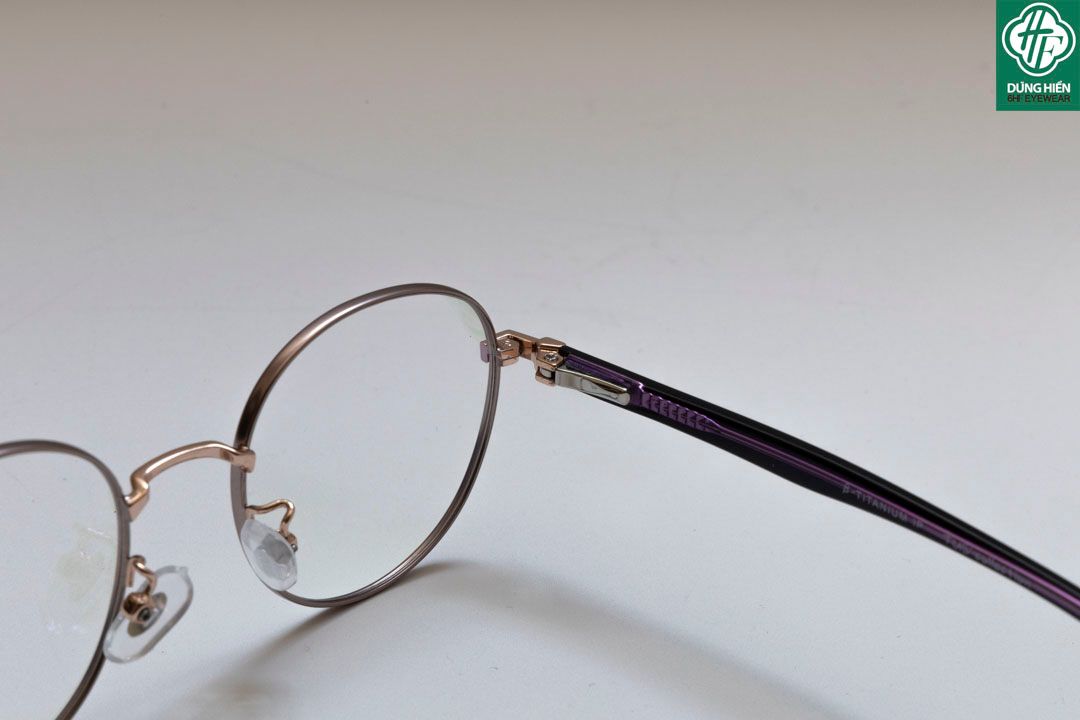  620 # Gọng hợp kim -IP Stainless steel eyeglasses (  tròn - round shape) 