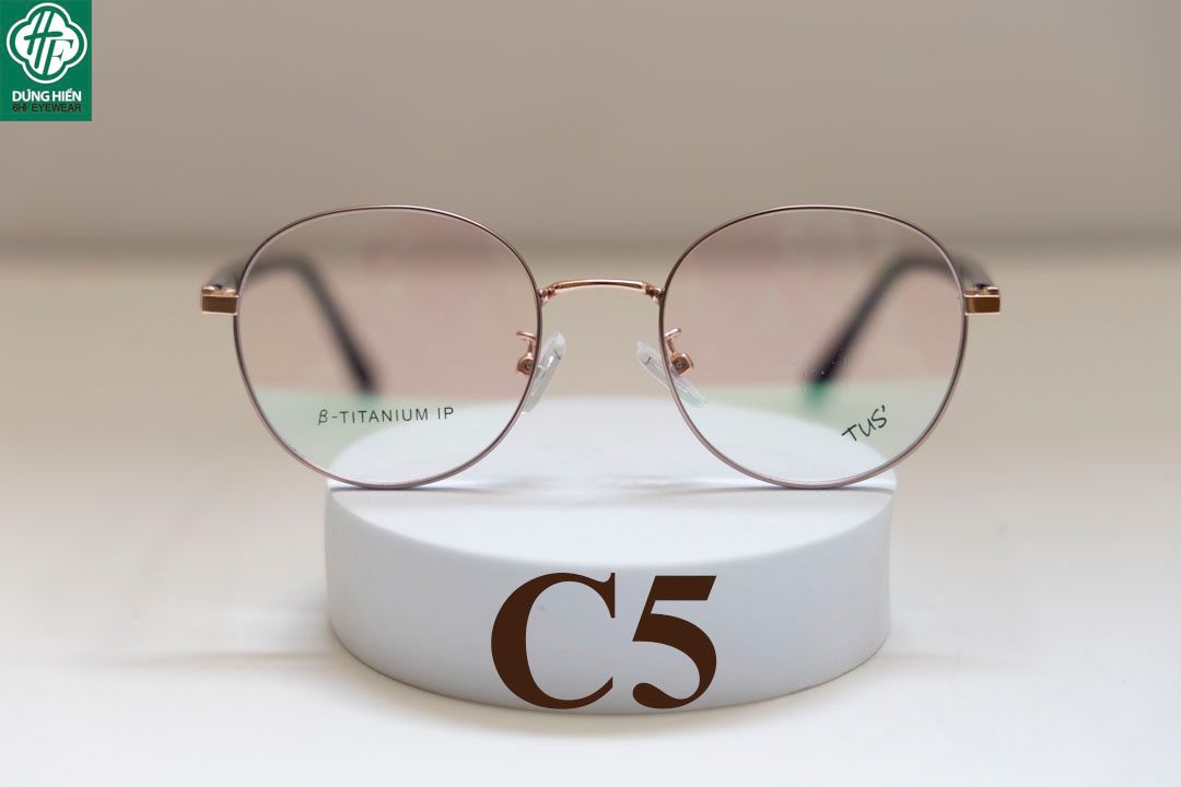  620 # Gọng hợp kim -IP Stainless steel eyeglasses (  tròn - round shape) 