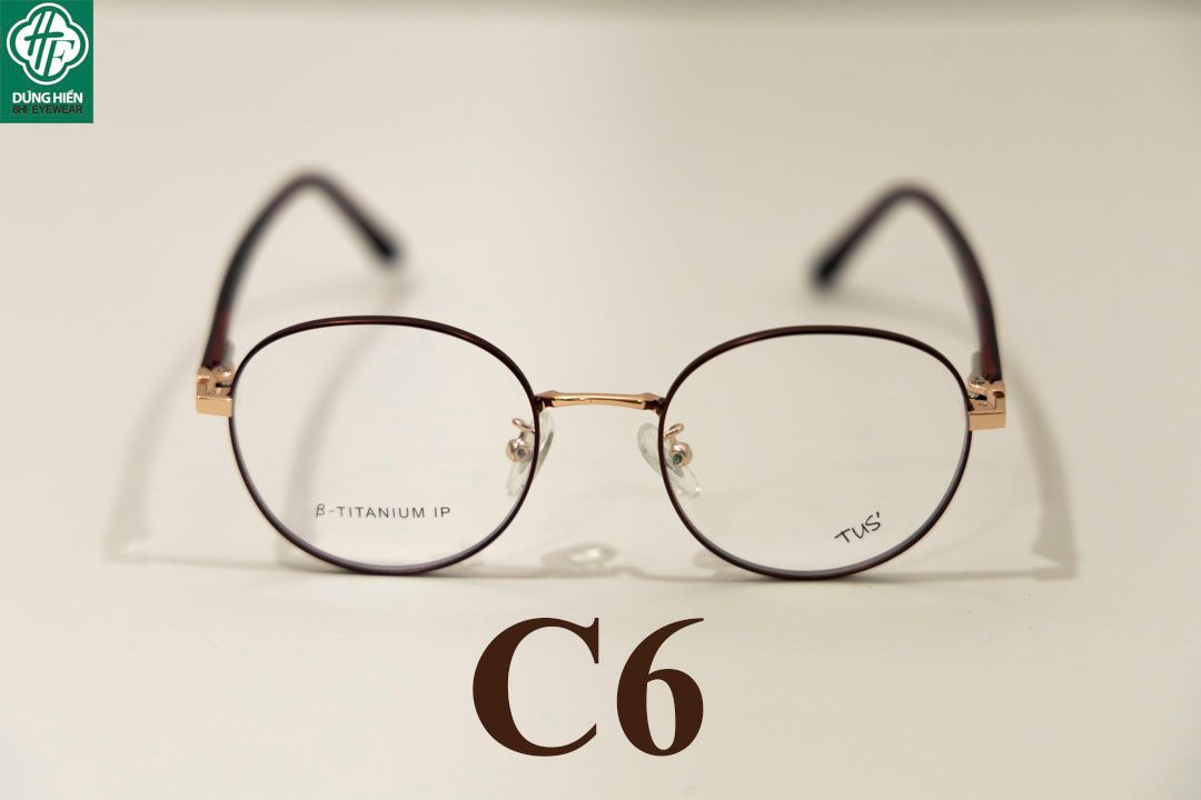  620 # Gọng hợp kim -IP Stainless steel eyeglasses (  tròn - round shape) 