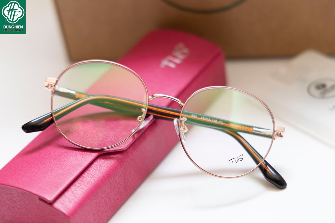  624 # Gọng hợp kim -IP Stainless steel  eyeglasses (  tròn - round shape) 