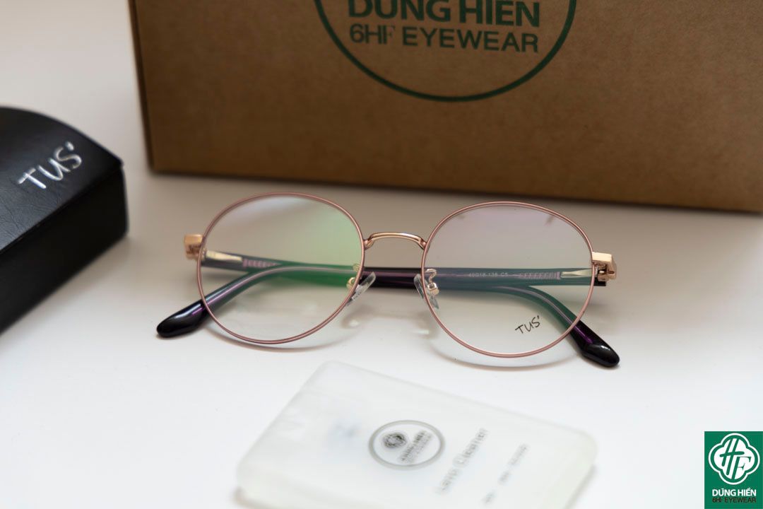  624 # Gọng hợp kim -IP Stainless steel  eyeglasses (  tròn - round shape) 