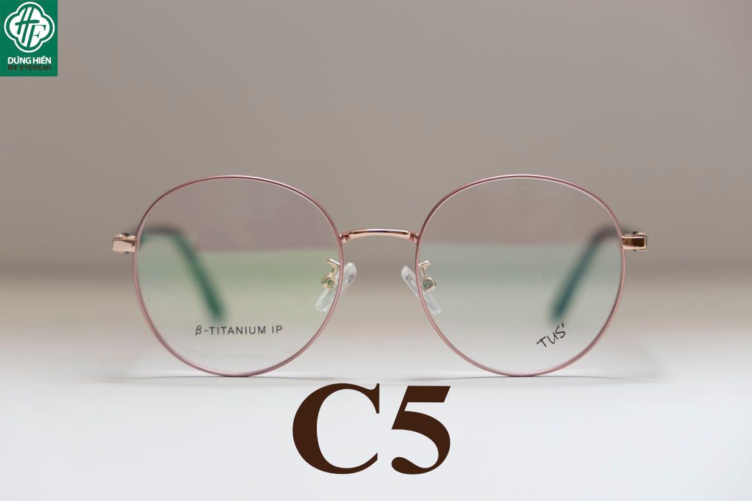  624 # Gọng hợp kim -IP Stainless steel  eyeglasses (  tròn - round shape) 