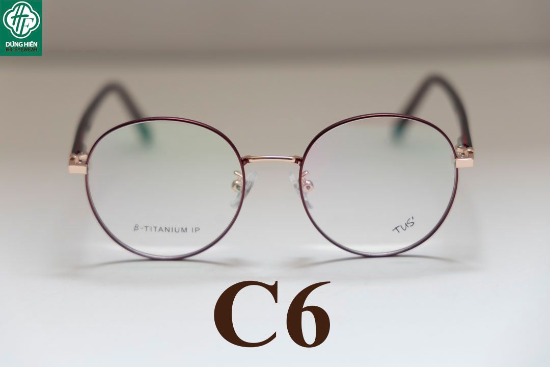  624 # Gọng hợp kim -IP Stainless steel  eyeglasses (  tròn - round shape) 