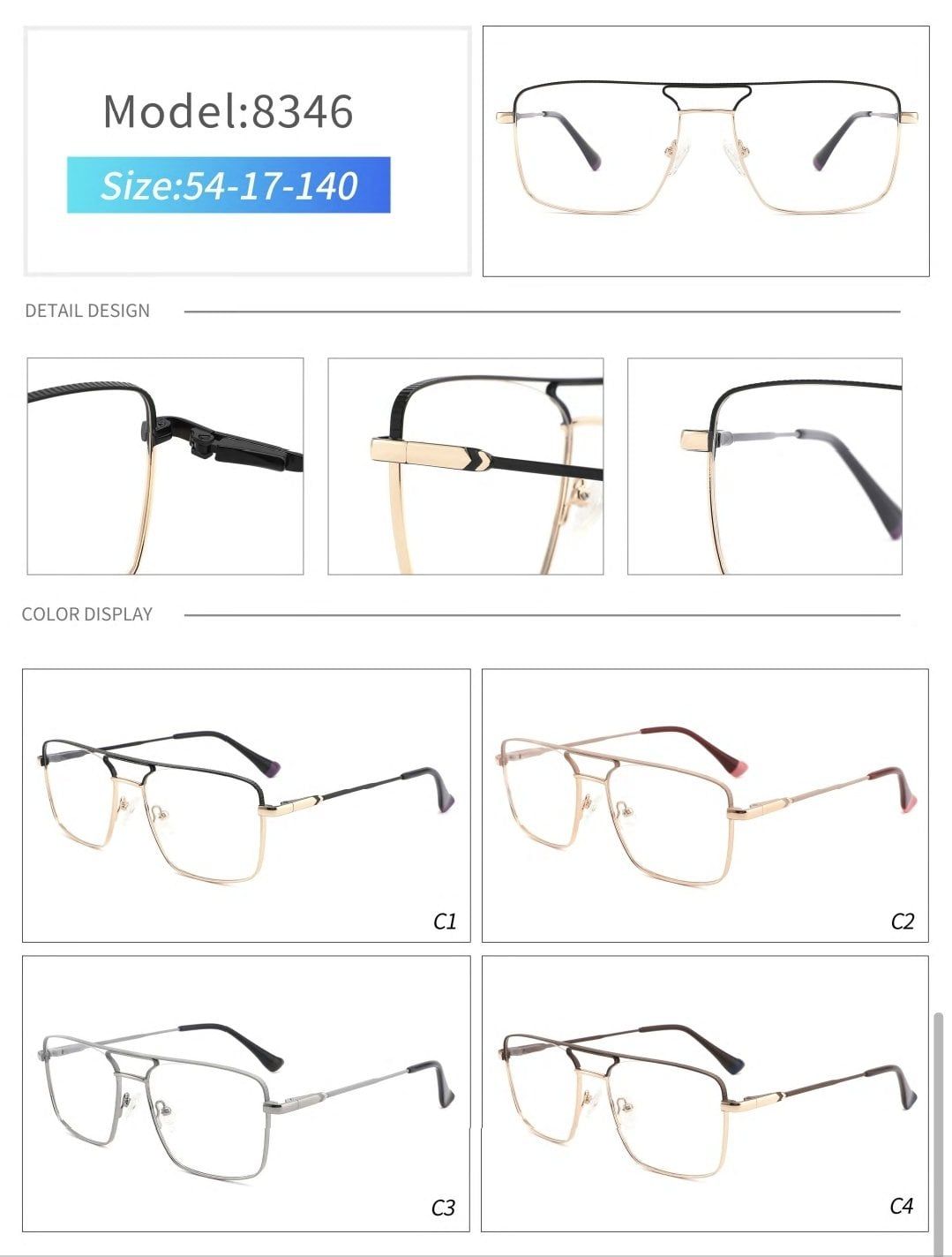  Gọng Xi 8346_Metal Frame 