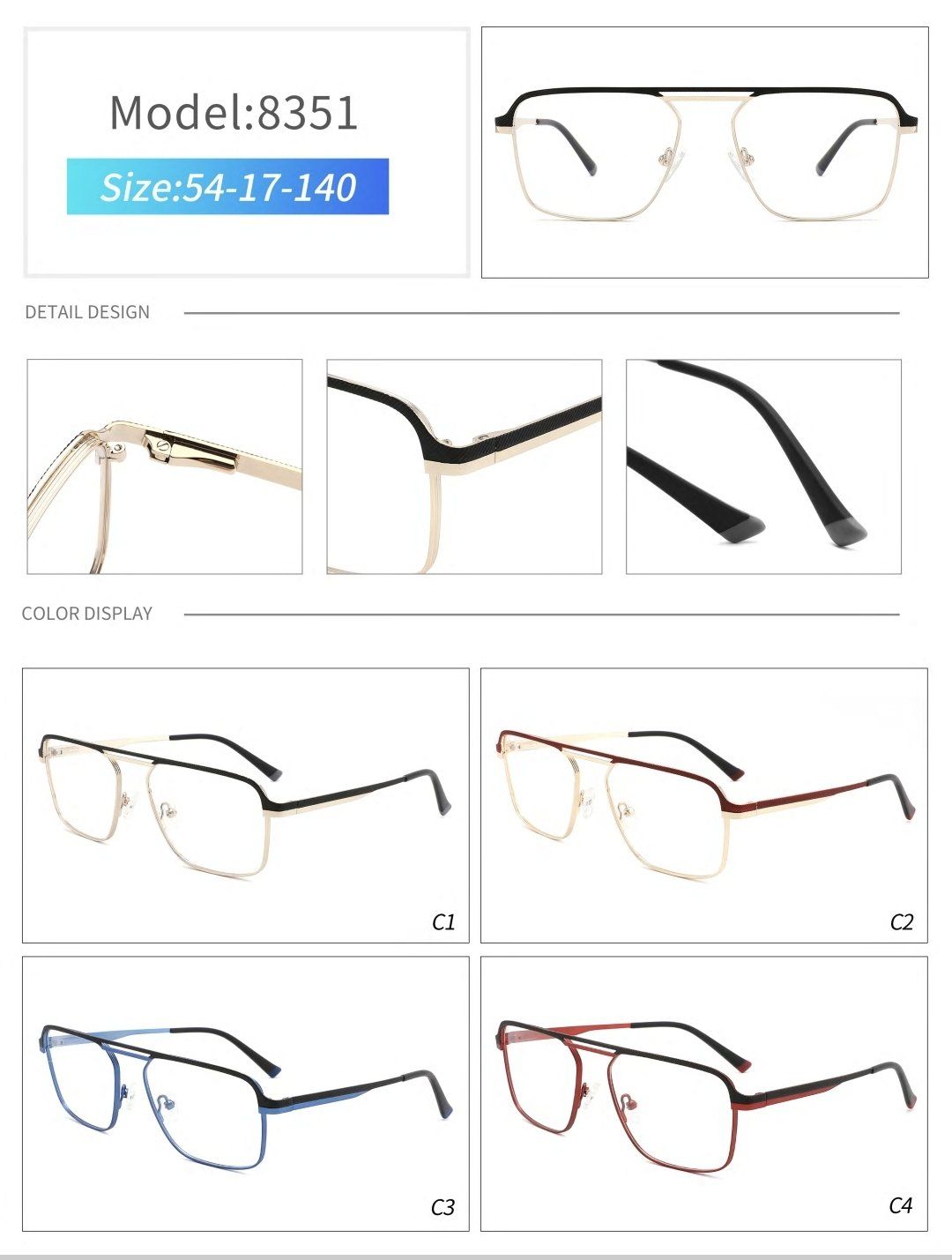 8351 #Gọng Xi _Metal Frame 