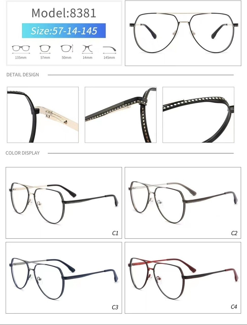  Gọng Xi 8381_Metal Frame 