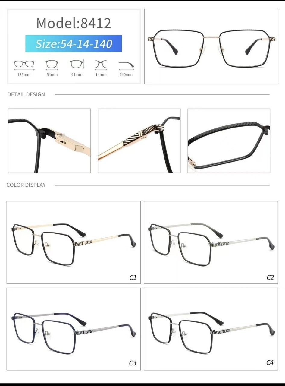  Gọng Xi 8412_Metal Frame 