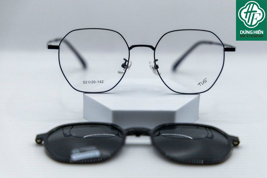  TUS'-Gọng xi 2 trong 1 ( clipons ) : 86007 lục giác hexagon 