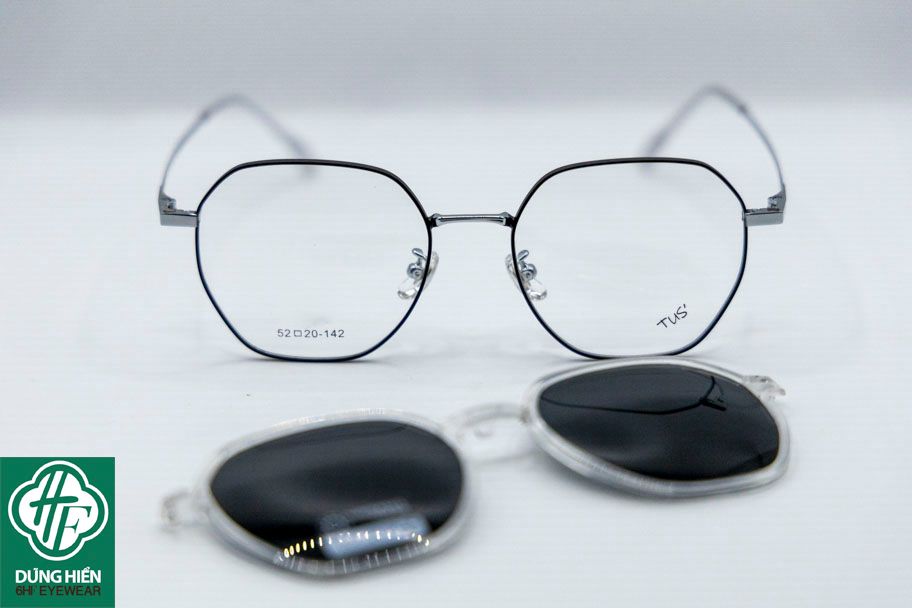  TUS'-Gọng xi 2 trong 1 ( clipons ) : 86007 lục giác hexagon 