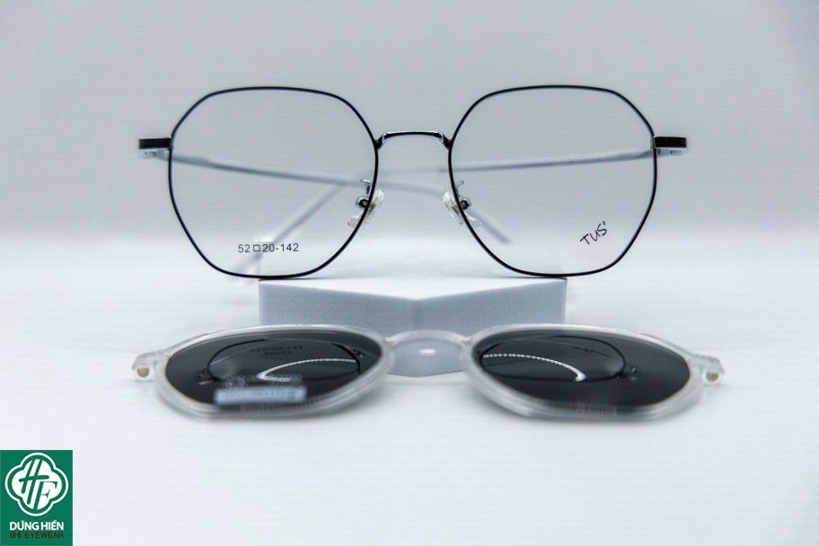  TUS'-Gọng xi 2 trong 1 ( clipons ) : 86007 lục giác hexagon 