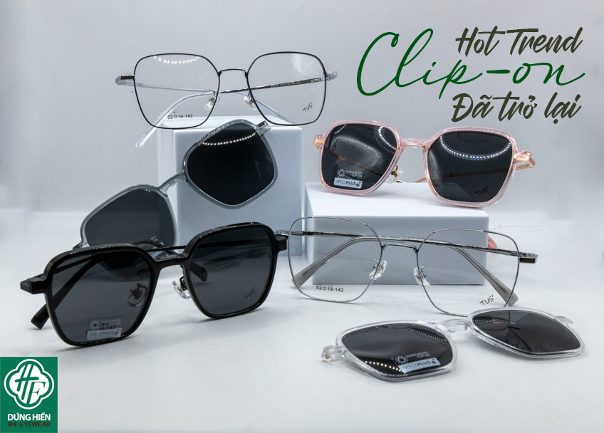  TUS'-Gọng xi 2 trong 1 (clipons) : 86009 dáng vuông ( square shape) 