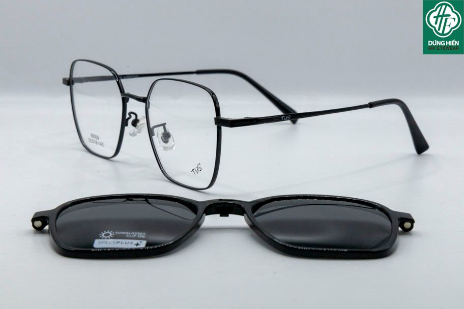  TUS'-Gọng xi 2 trong 1 (clipons) : 86009 dáng vuông ( square shape) 