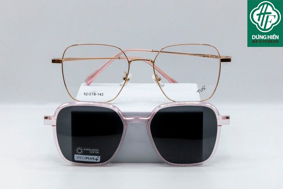  TUS'-Gọng xi 2 trong 1 (clipons) : 86009 dáng vuông ( square shape) 