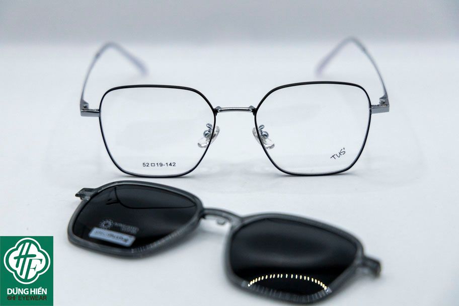  TUS'-Gọng xi 2 trong 1 (clipons) : 86009 dáng vuông ( square shape) 