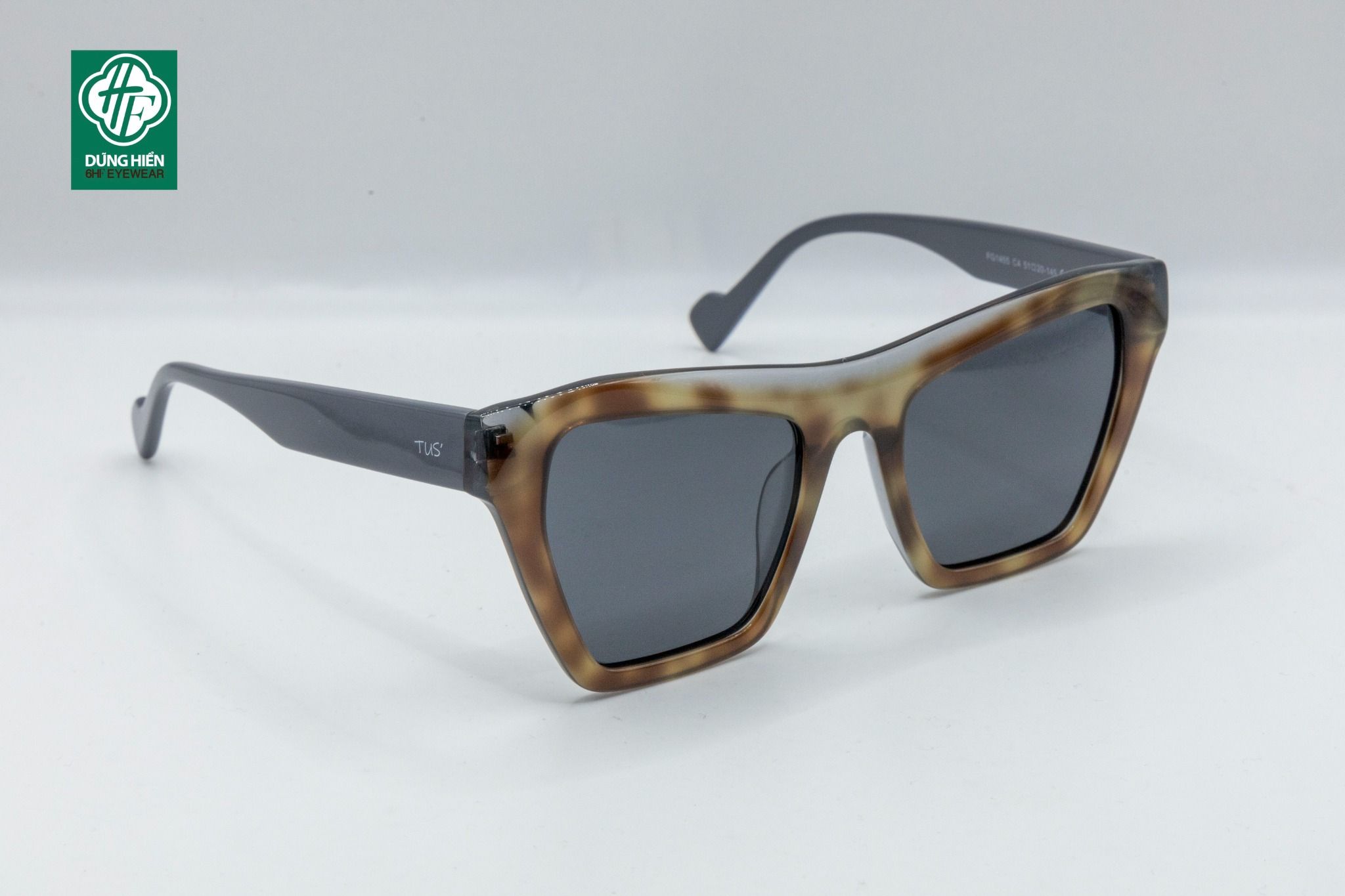  FG 1455 TUS Kính mát phân cực  Polarized Sunglasses -acetate frame ( cateye mắt mèo) 