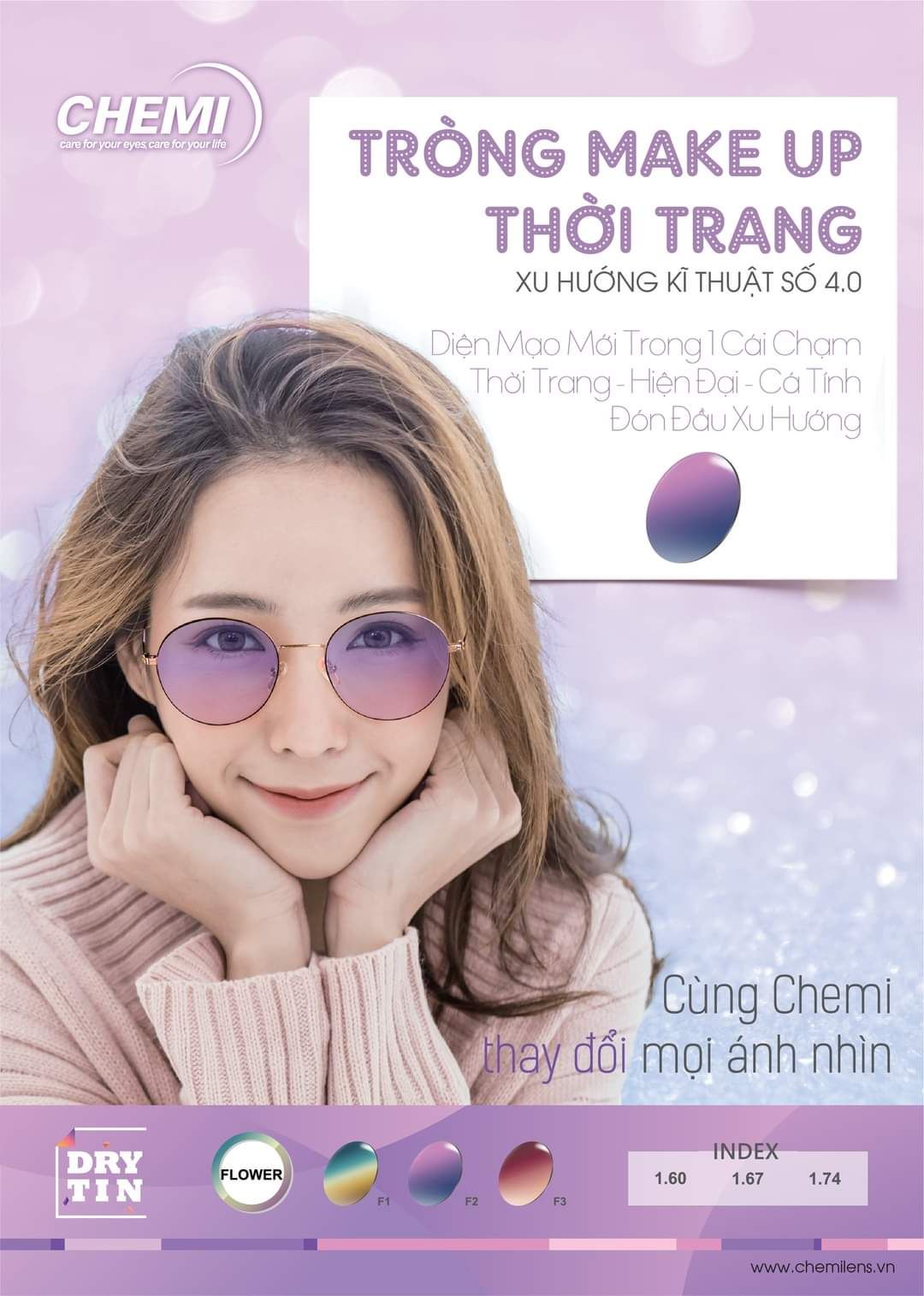  Tròng Chemi U6 Ánh Sáng Xanh { đơn tròng -single vision lens} 