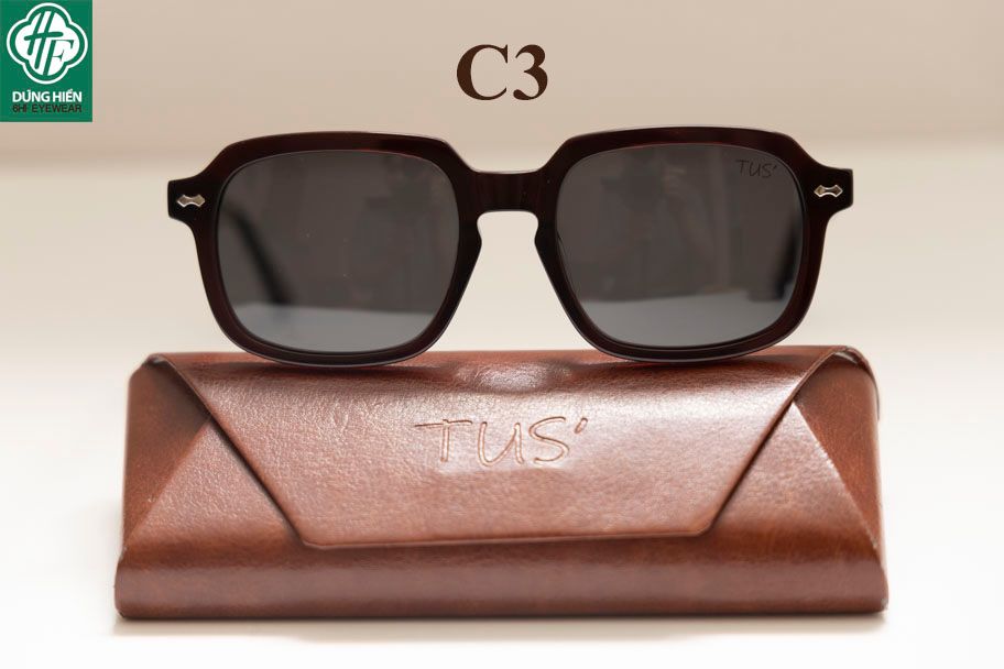  TUS' FG 1565 #Kính Mát Acetate Tròng Phân Cực_Polarized Sunglasses 