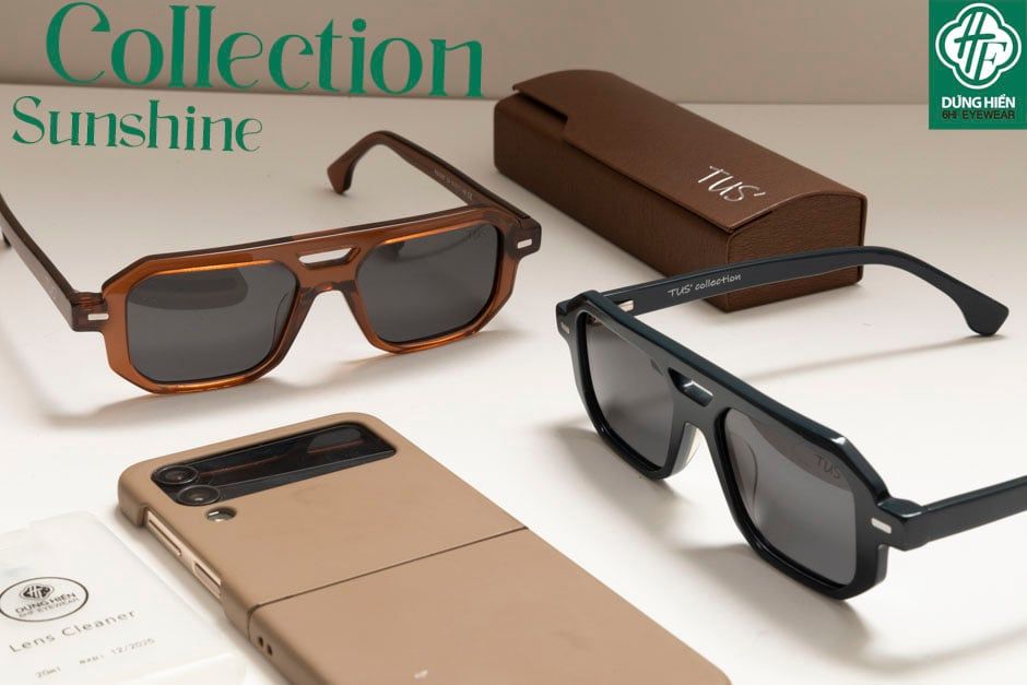  TUS' FG 1587 #Kính Mát Acetate Tròng Phân Cực_Polarized Sunglasses 